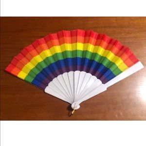 (2) Rainbow Foldable Fans/Pride Fans/Celebrations/ Brand new